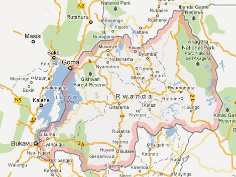 Rwanda Google carte
